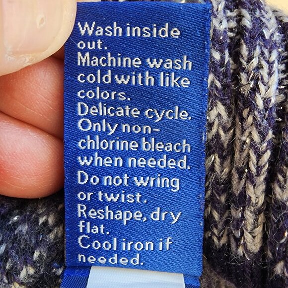 Apt. 9 Blue/Gray Abstract Animal Print Scoop Neck Sweater Size Medium - Picture 9 of 13